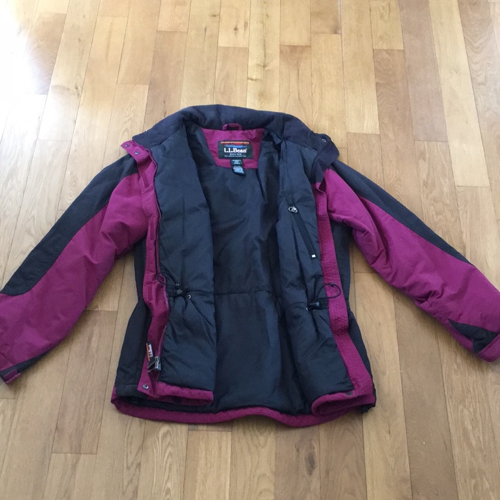 Vintage magenta and black L.l.Bean winter jacket